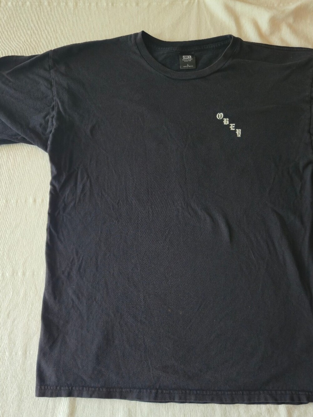 Obey Black Graphic T-Shirt Size Large